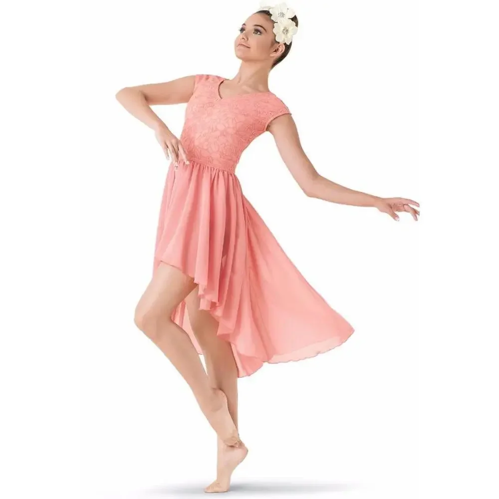 Pre-Owned Dance Costume XL Child Peach Weissman 9400 Lyrical Ballet Contemporar